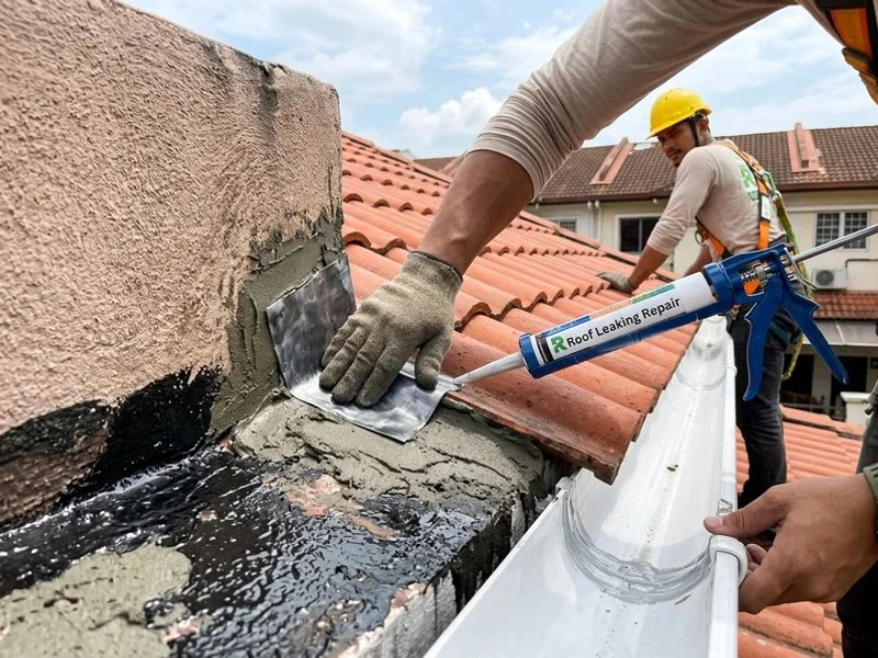 Roof Leaking Repair example