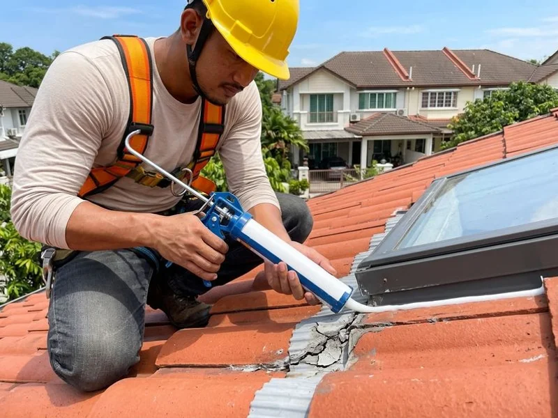Roof Leaking Repair example