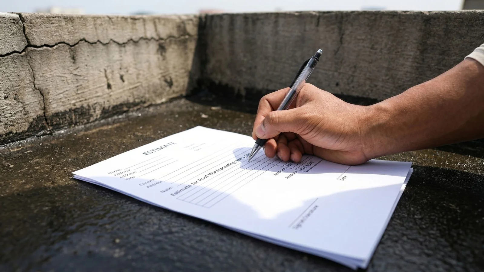 PU injection waterproofing pricing and cost estimate for a Malaysian concrete repair